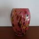 La rochere glassware vase in pink and multi-colored multi-layered glass signed