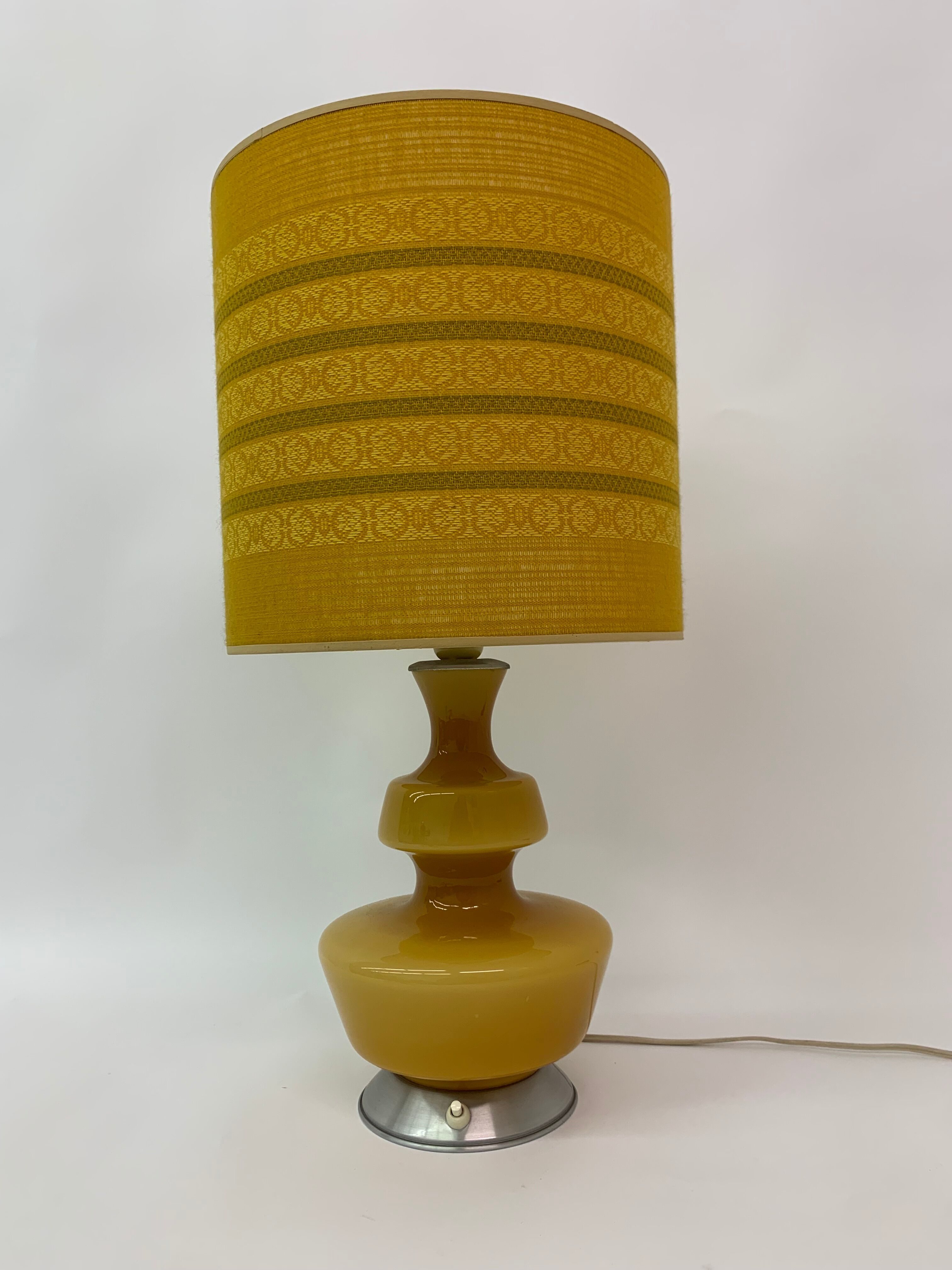 Lampe de table en verre du milieu du siècle par de Rupel , Belgique des années 1970