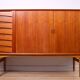 Buffet vintage danois Arne Vodder n° 63, fabriqué par Sibast en teck, datant du milieu du XXe siècle.