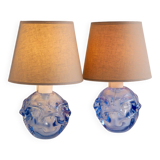 Mid-Century Modern Table Lamps in Blue by Börne Augustsson for Åseda Sweden
