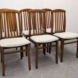Set of 6 Scandinavian chairs, 70s-80s