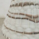 Raw wool lampshade