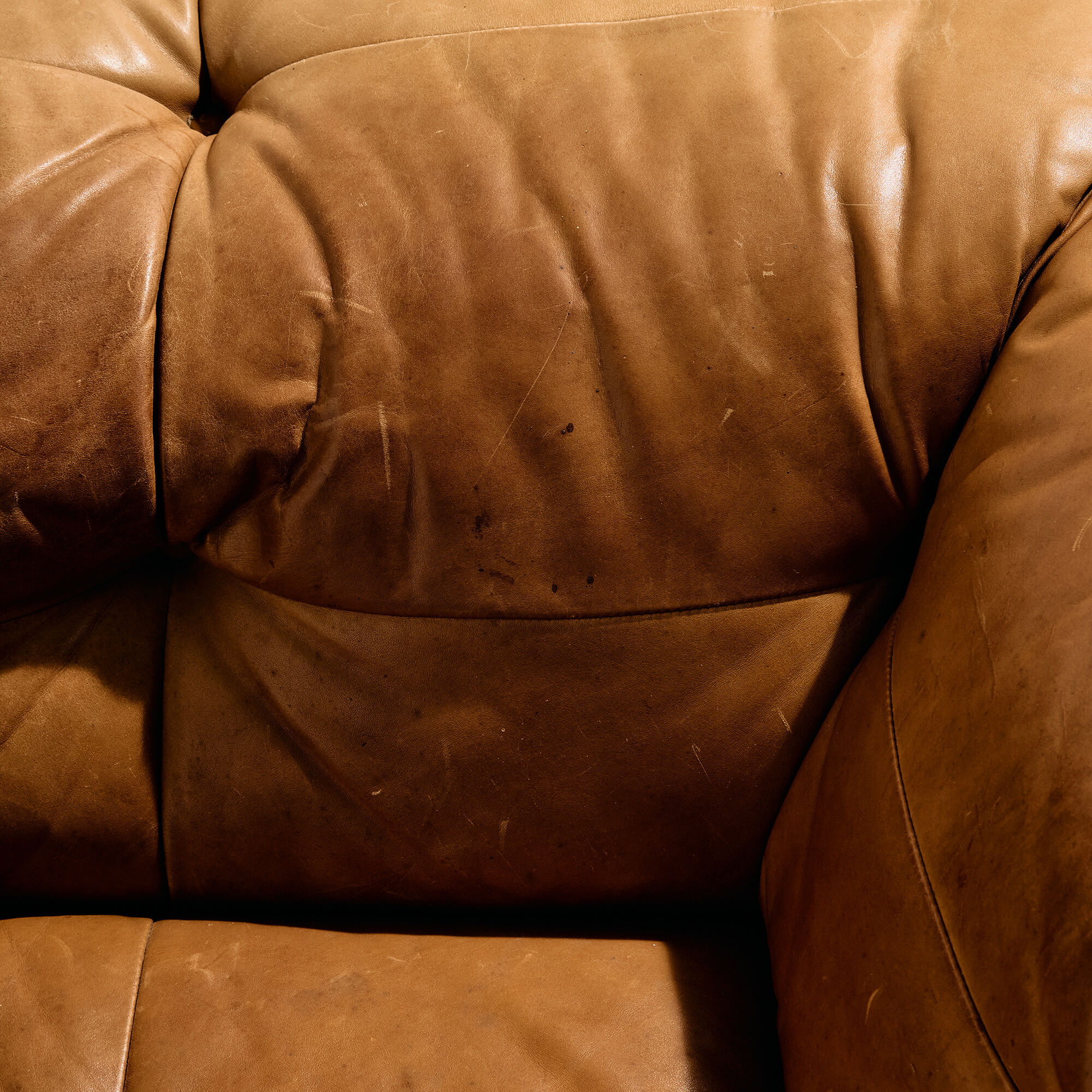 Modular leather sofa, set of 3