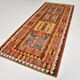 Tapis kilim anatolien doux rouge et orange 5x12, tapis kilim en laine, 139x377 cm