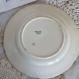 Round serving dish antique – Blue floral pattern – Weigelia model by Boch F