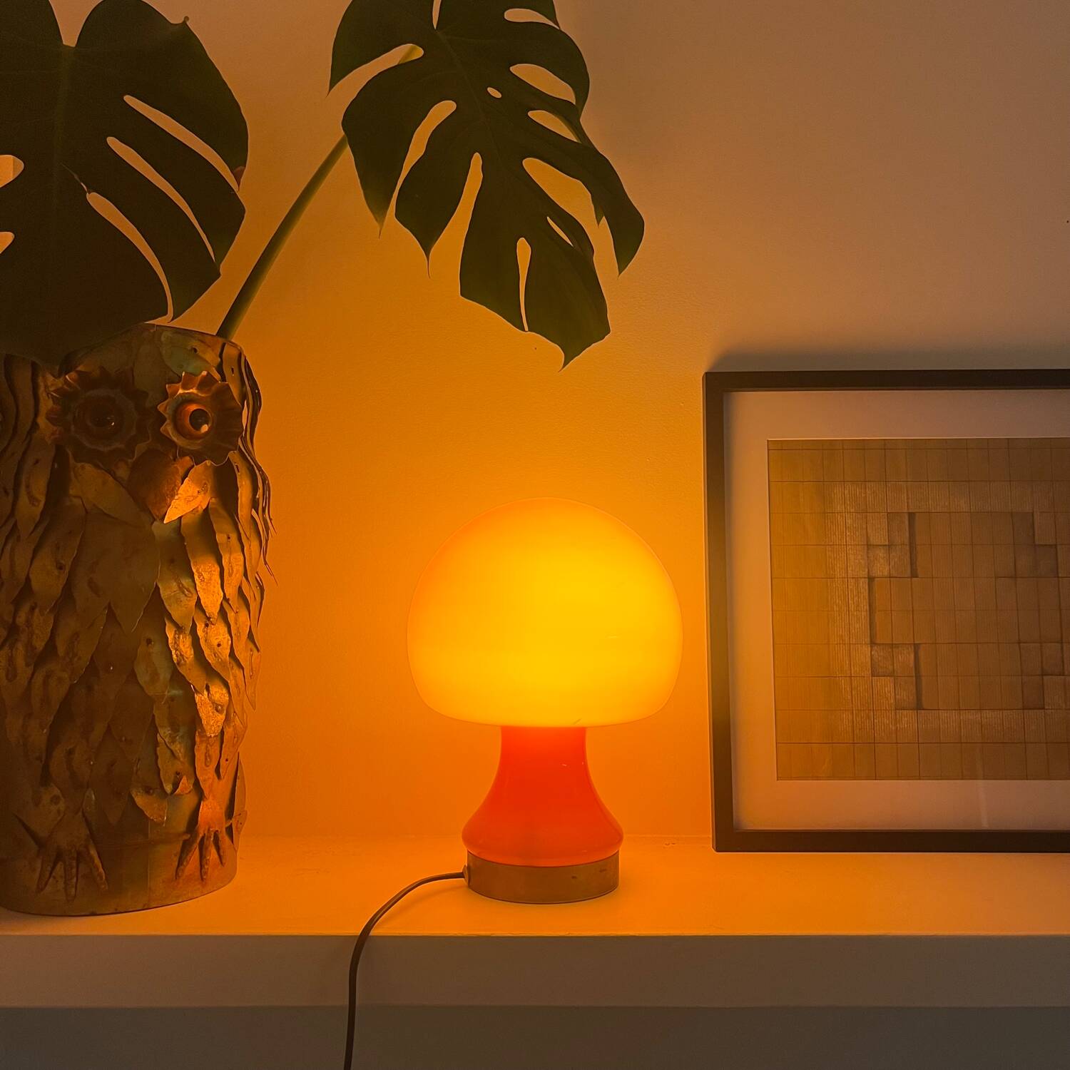 Vintage mushroom lamp