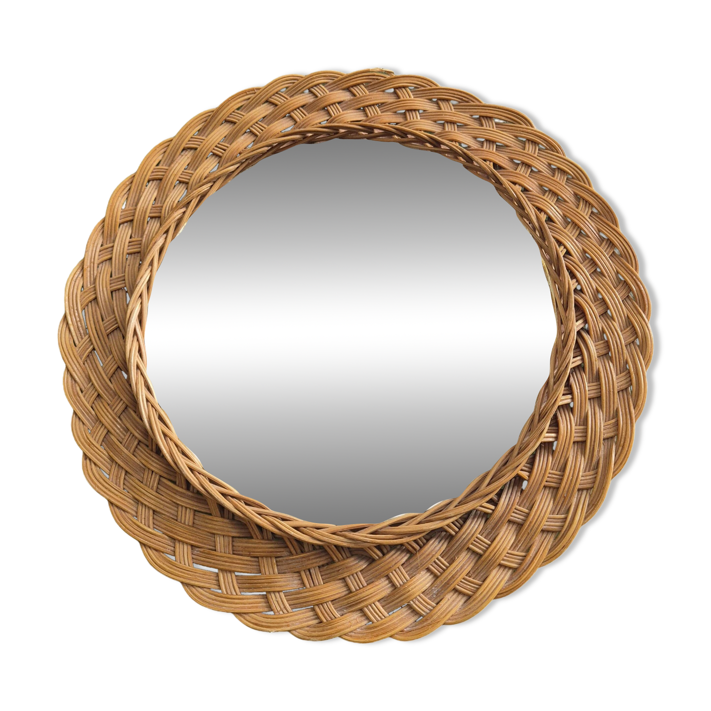 Rattan mirror
