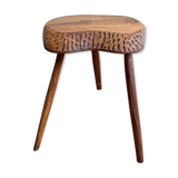 Massive wooden milking stool