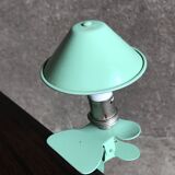 Lampe pince / liseuse champignon vert menthe vintage , 1960