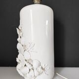 Shell lamp base, Italian ceramic