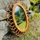 Vintage oval rattan mirror from the 60s/70s.
