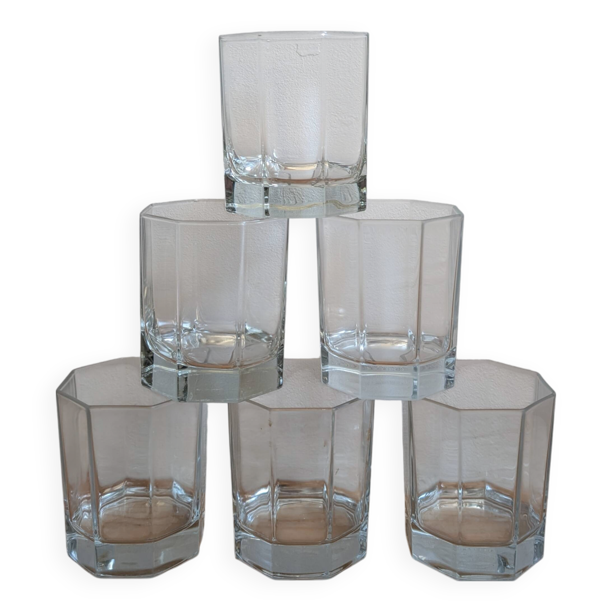 Lot de 6 verres octogonaux