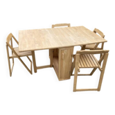 Table et chaises bois IKEA vintage