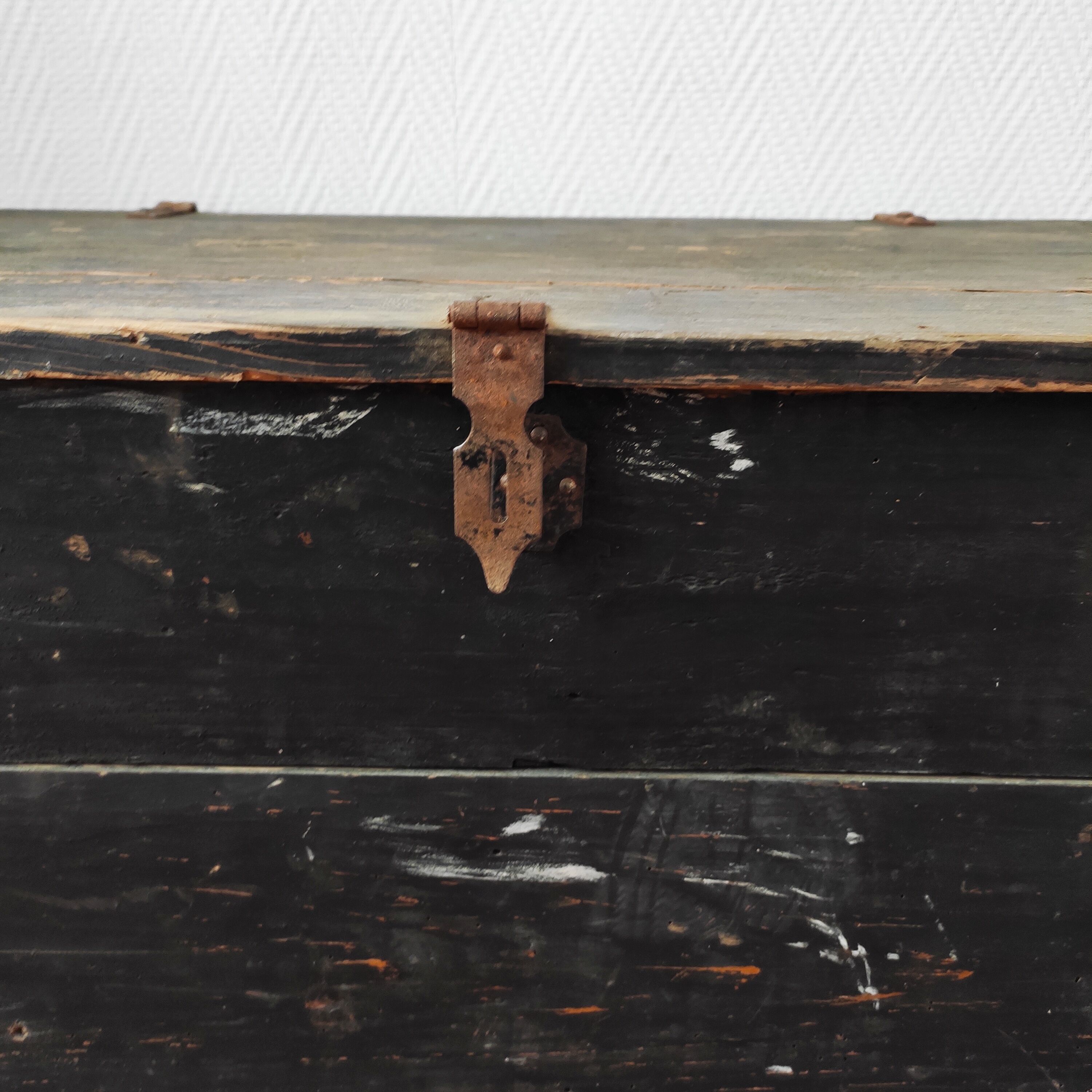 Chest old trunk fir wood