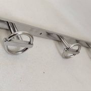 Triple coat hooks Art Deco by Jean Royère Width 45 cm