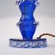 Lampe en verre de Murano, cristal bleu soufflé à la main, style Barovier & Toso, Italie des années 1920