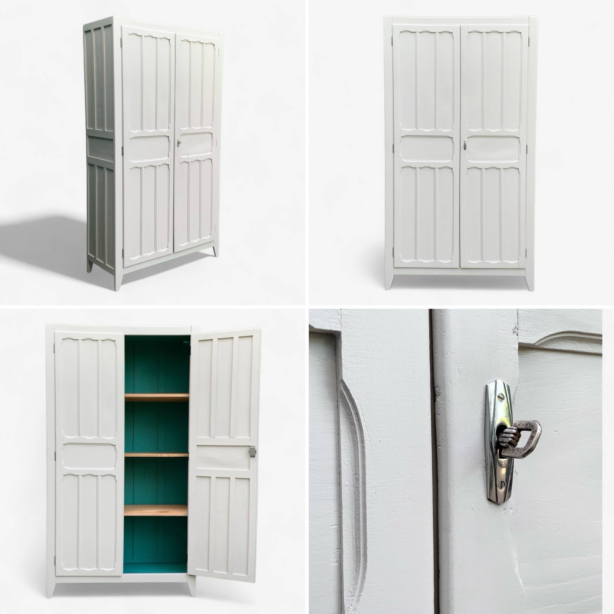 Antique Parisian paneled wardrobe, 1940