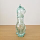 Vintage glass cat bottle