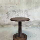 Turned wooden pedestal table