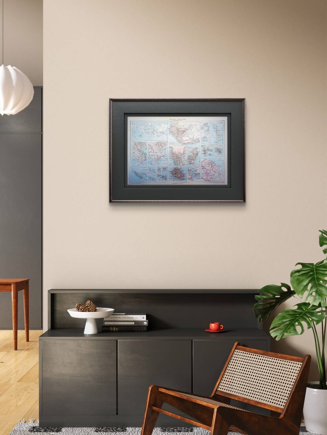 The French Empire, original map printed in 1892.