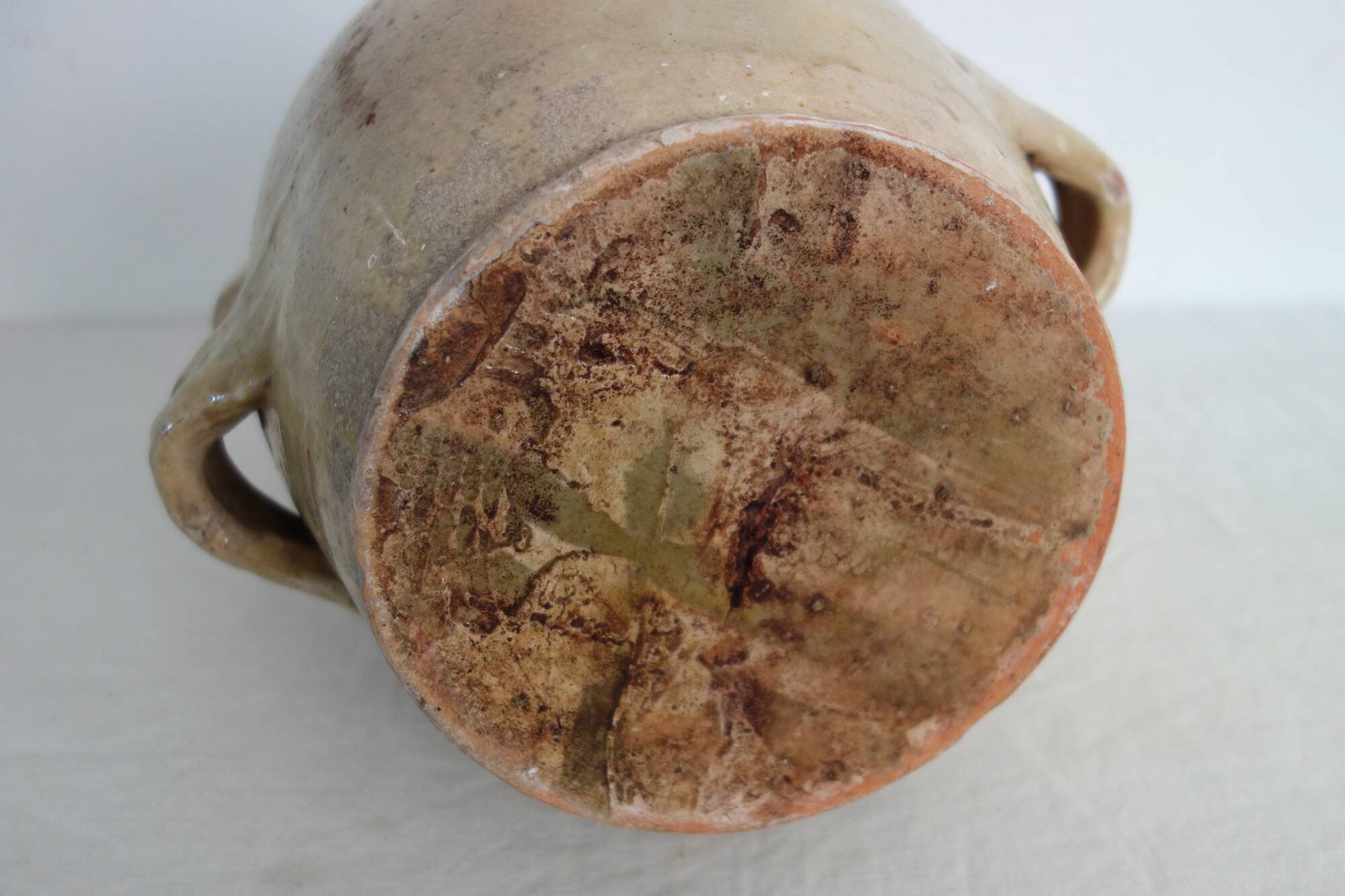 Glazed terracotta jug, Provence, 19th century