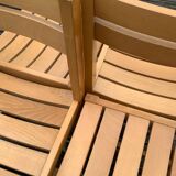 Solid beech chair by André Sornay