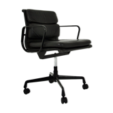 Fauteuil de bureau noir de Charles et Ray Eames pour ICF, 1970