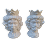 Teste di moro siciliane in ceramica