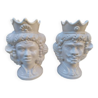 Teste di moro siciliane in ceramica