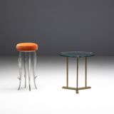 Side Table by Peter Ghyczy in Brass and Glass, Netherlands, 1970s