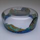 Signed Mazoyer cup. Art Deco enameled glass, 1920-1930.