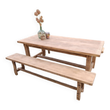 Table et bancs de ferme
