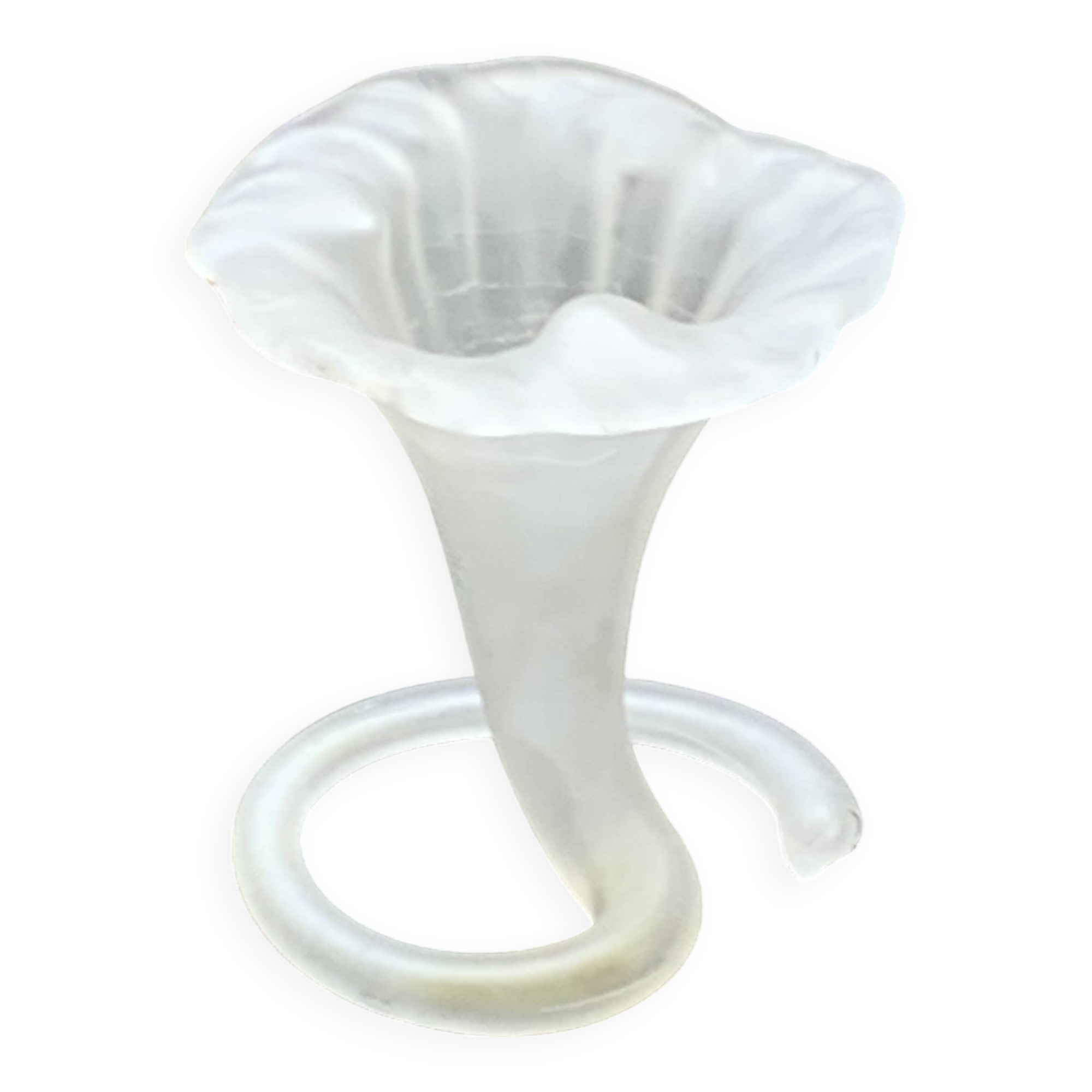 Corolla vase in antique frosted glass