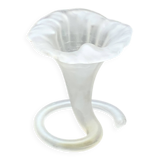 Corolla vase in antique frosted glass