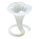 Vase corolle en verre dépoli ancien