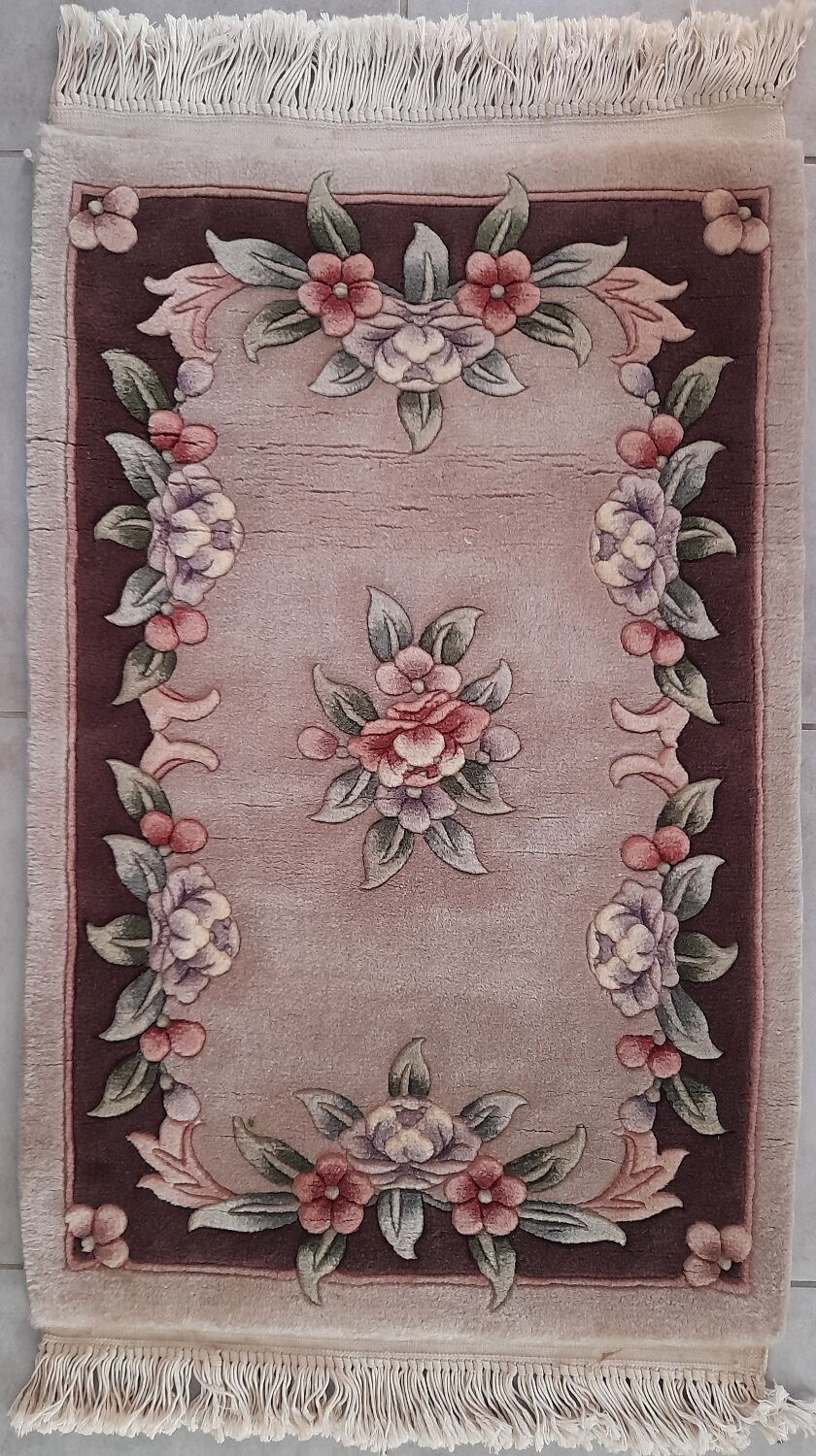 Chinese Rug 91 x 61 cm Handmade Vintage (1986) -