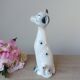 Figurine grand chien dalmatien romantique en céramique années 1970,