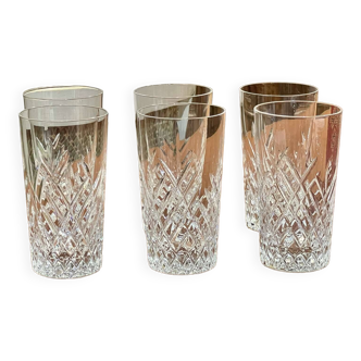 Série de 6 verres à orangeade en cristal de Sèvres