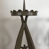 Pair of large brutalist candlesticks