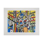 Fernand leger : les constructeurs au palmier, lithographie signée