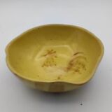 Ceramic bowl with rooster decoration signed