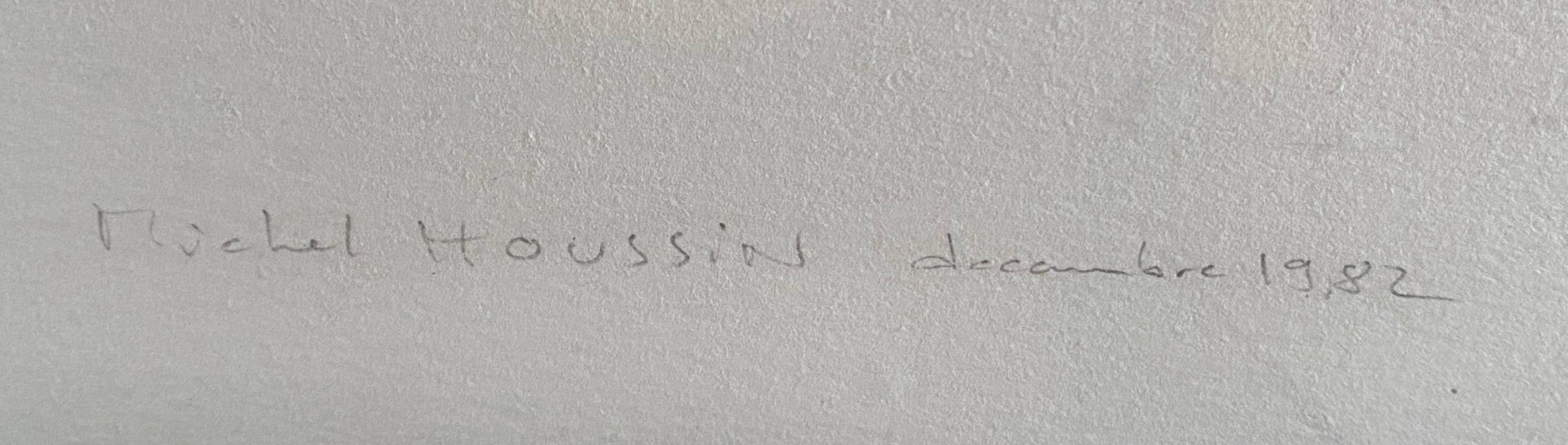 Lithograph 1882 "Foule" signed by Michel Houssin (born in 1941)