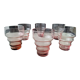 6 Rosé glass table glasses 30s-40s