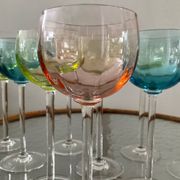 Série de 10 verres à pieds vintage 