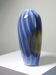 Vintage smoked glass vase lined with opaline, Murano bubble.