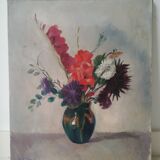 Bouquet glaïeuls and dahlias