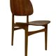 Vintage dining room chair Scandinavian 1960s plywood and teak design