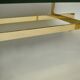 Table basse en placage de malachite et laiton doré circa 1970