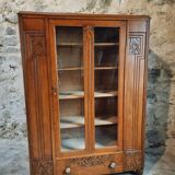 Solid oak display cabinet – Art Deco style – 1920s – Modular shelves