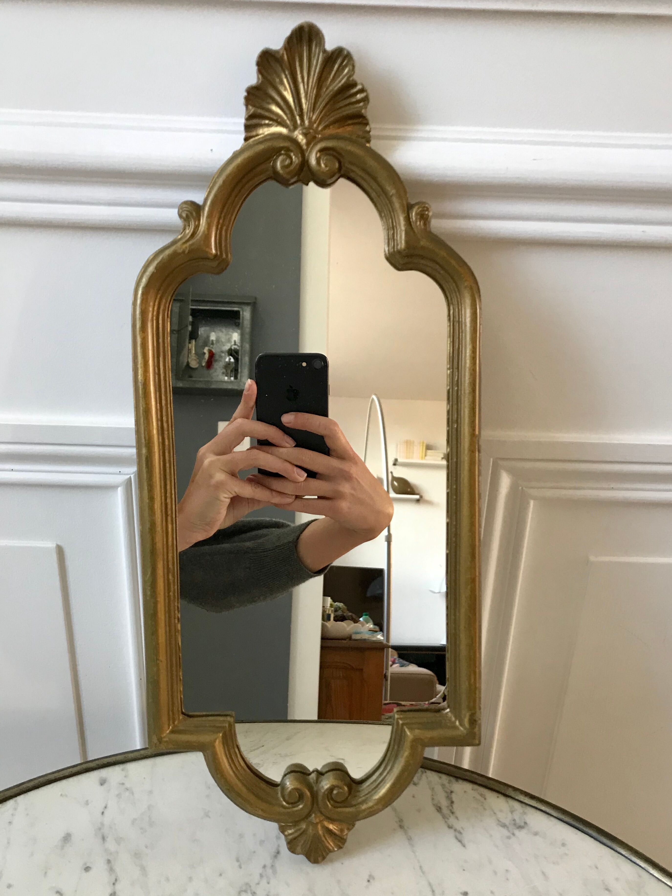 Mirror in gilded wood 40s-50s